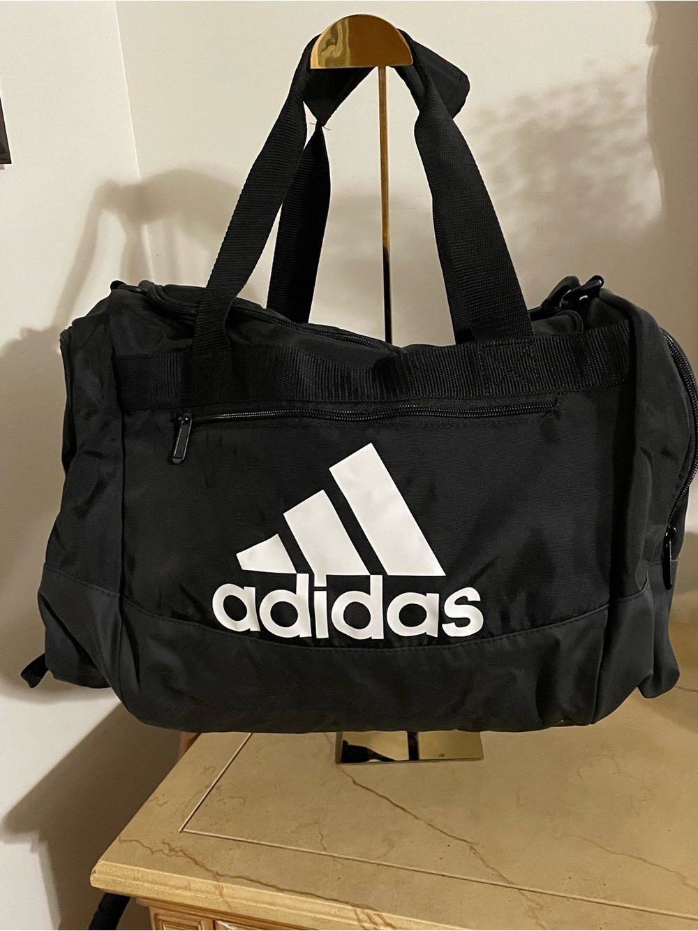 adidas  Black Gym/ Duffel Bag with White Logo EUC